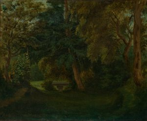 George Sands Garten in Nohant, ca. 1842-43 von Eugène Delacroix