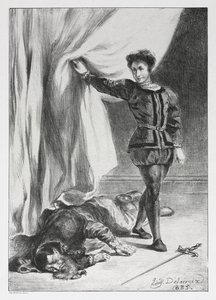 Hamlet: Hamlet und die Leiche von Polonius von Eugène Delacroix