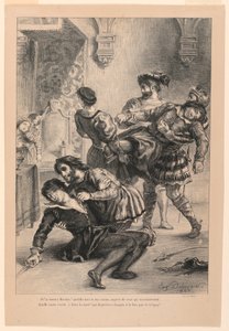 Illustration für Hamlet: Der Tod von Hamlet (V,2) von Eugène Delacroix