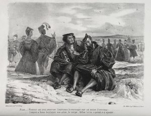 Illustrationen zu Faust: Faust und Wagner von Eugène Delacroix