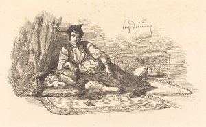 Jüdische Frau aus Algier und eine Straße in Algier von Eugène Delacroix