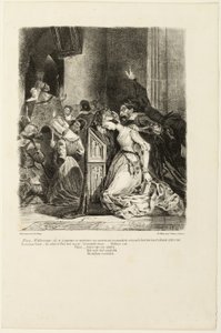 Marguerite in der Kirche, aus Faust von Eugène Delacroix