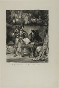 Mephistopheles erscheint Faust, aus Faust