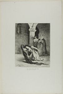 Ophelias Lied, Tafel 12 aus Hamlet von Eugène Delacroix