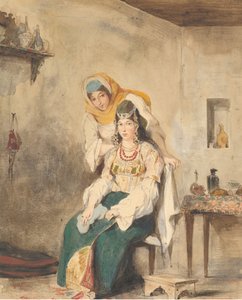 Saada, die Frau von Abraham Ben-Chimol, und Préciada, eine ihrer Töchter, 1832 von Eugène Delacroix