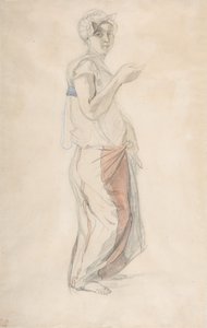 Stehende Frau im marokkanischen Kostüm, ca. 1834 von Eugène Delacroix