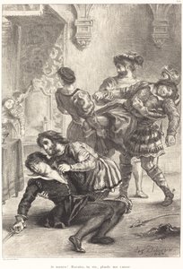 Der Tod von Hamlet (Akt V, Szene II) von Eugène Delacroix