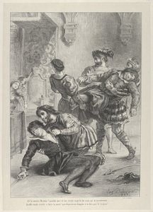 Der Tod von Hamlet, 1843 von Eugène Delacroix