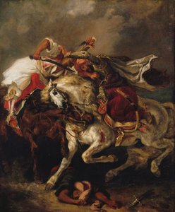 Der Kampf zwischen dem Giaur und dem Pascha von Eugène Delacroix