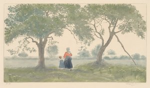 Die Apfelbäume, 1902 von Eugène Delâtre