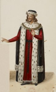 Kostüm von Enguerrand de Marigny (La Tour de Nesle, 1832) von Eugène Du Faget