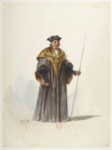 Btv1b84558104 09 - Saint-Saëns - Henry VIII - Kostümentwürfe - Lacoste - 9. Türhüter von Eugene Lacoste