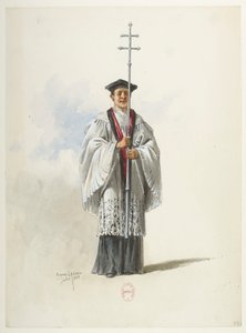 Saint-Saëns - Henry VIII - Kostümentwürfe - Lacoste - 33. Priester von Eugene Lacoste
