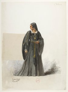 Henry VIII - Kostümentwürfe - Lacoste - 70. Legenden mit Kragen von Eugene Lacoste