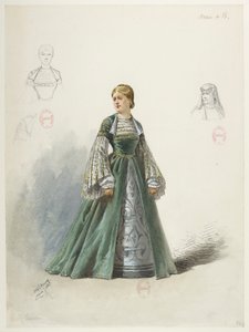 Henry VIII - Kostümentwürfe - Lacoste - 76. Anne Boleyn von Eugene Lacoste
