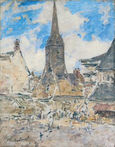 Der Glockenturm von Sainte-Catherine, Honfleur von Eugene Louis Boudin