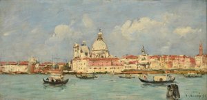 Venedig. Die Zollstation und Santa Maria della Salute von Eugene Louis Boudin