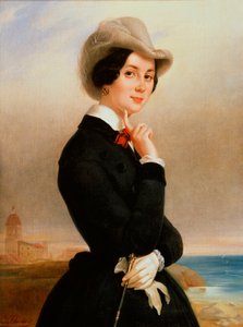 Porträt der Schauspielerin des kaiserlichen Theaters Vera Samoylova, 1840er Jahre