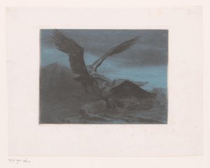 Zwei Adler in einem Gebirge