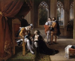 Inês de Castro mit ihren Kindern zu Füßen von Afonso IV., König von Portugal, 1335