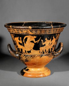 Rotfiguriger attischer Krater, genannt Krater von Antaios