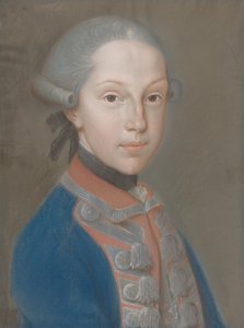 Porträt eines jungen Mannes in Uniform von European 18th Century
