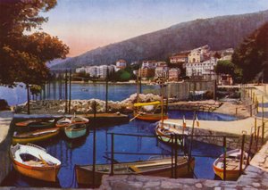 Abbazia, jetzt Opatija in Kroatien: Kleiner Hafen mit Blick auf die Lungomare Süd von European Photographer