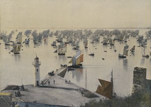 Abfahrt der Fischerboote von Cancale (farbiges Foto) von European Photographer