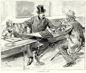 Ein Pariser Café (Gravur)