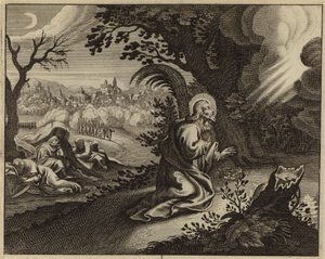 Die Agonie Jesu Christi im Garten Gethsemane (Gravur) von European School