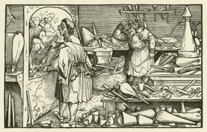 Alchemistenlabor im 16. Jahrhundert von European School