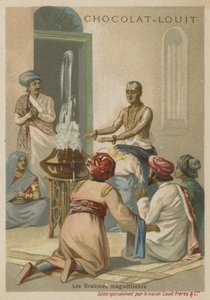 Brahmane hebt Wasser durch Magnetismus, Indien von European School