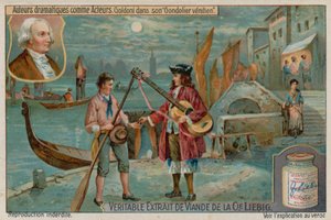 Carlo Goldoni in Der venezianische Gondolier oder die verschmähten Liebhaber von European School