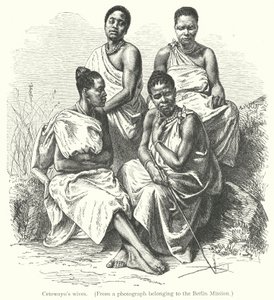 Cetewayos Frauen (Gravur) von European School