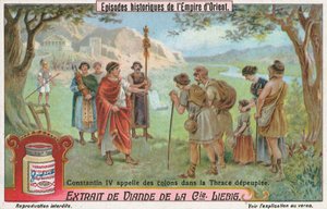 Konstantin IV., Liebig-Karte, frühes 20. Jahrhundert von European School