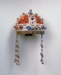 Krone von Costanza, aufbewahrt in der Tesoro-Kapelle, Kathedrale von Palermo (Metall, Emaille, Perlen & Juwelen)