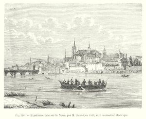 Erfahrung gemacht auf der Newa, von M Jacobi, 1839, mit einem Elektromotor von European School
