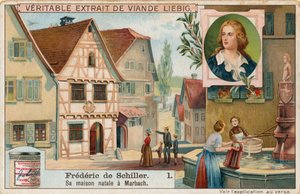 Friedrich Schiller, Liebig-Karte, frühes 20. Jahrhundert
