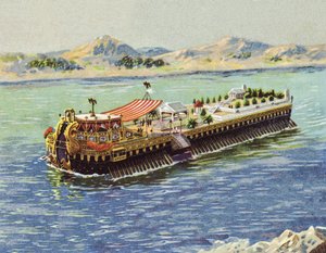 Galeere des Kaisers Caligula auf dem Nemi-See, Italien
