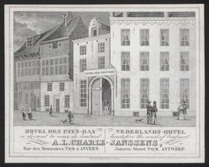 Hotel Des Pays Bas, Nederlands Hotel, A L Charle-Janssens, Anvers, Antwerpen von European School