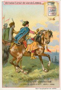 Jean Sobieski, Liebig-Karte, frühes 20. Jahrhundert von European School
