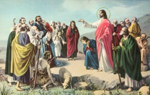 Jesus Christus hält die Bergpredigt von European School
