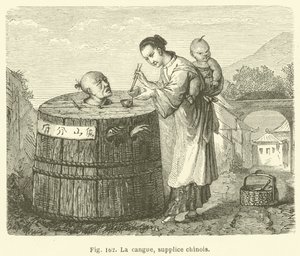 Die Cangue, chinesische Folter (Stich)