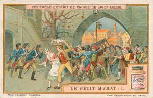 Le Petit Marat, Liebig-Karte, frühes 20. Jahrhundert von European School