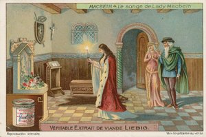 Macbeth, Liebig-Karte, frühes 20. Jahrhundert von European School