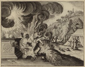 Nadab und Abihu werden vom Feuer verzehrt, weil sie Gottes Gesetz missachteten von European School