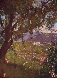 Nizza, Cimiez und das Observatorium vom Schloss aus gesehen von European School