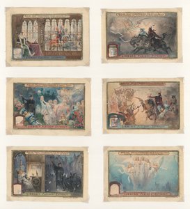 Originalkunstwerk für ein Set von Liebig-Karten: Berlioz, Faust von European School