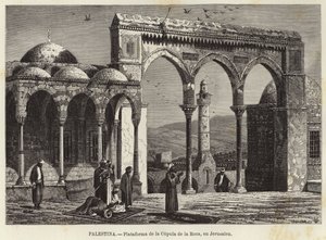 Palästina, Plattform der Felsendomkuppel in Jerusalem von European School