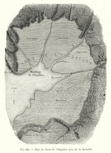 Plan der Bucht von Aiguillon bei La Rochelle (Stich) von European School